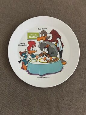 Vintage 1979 Woody Woodpecker Walter Lantz Productions 8” Melamine Plate
